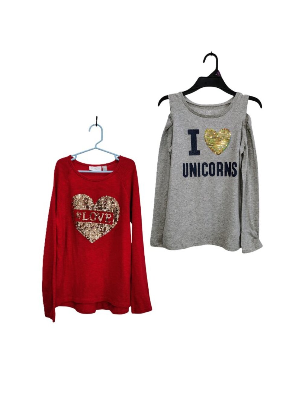 Girls Long Sleeve Tops Lot of 2 Size L 10/12 The Children's Place & Carter's